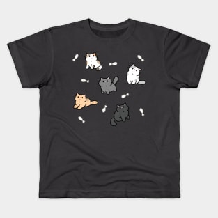 Kittens and fish pattern Kids T-Shirt